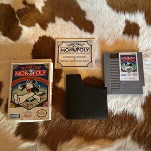 Monopoly CIB Original Nintendo NES Game 1991 Complete In Box w/ Manual Sleeve
